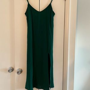 Reformation slip dress green